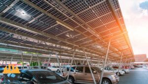 Güneş panelli araç park yeri